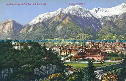 R036175 Innsbruck gegen Norden mit Berg Isel. Karl Redlich