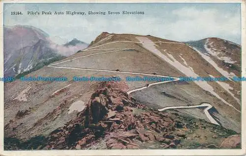 R036490 Pikes Peak Auto Highway mit sieben Höhen. 1927