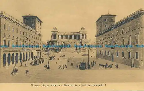 R036538 Rom. Piazza Venezia und Denkmal für Vittorio Emanuele II. Alterocca