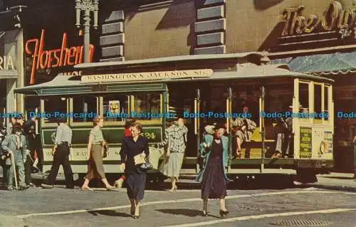 R036377 K4 Seilbahnen auf Plattenspieler. Powell- und Marktstraßen in San Francisco