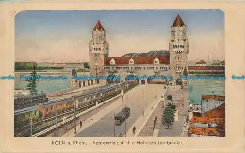 R036632 Koln a. Rhein. Vorderansicht der Hohenzollernbrucke. Franz Manger