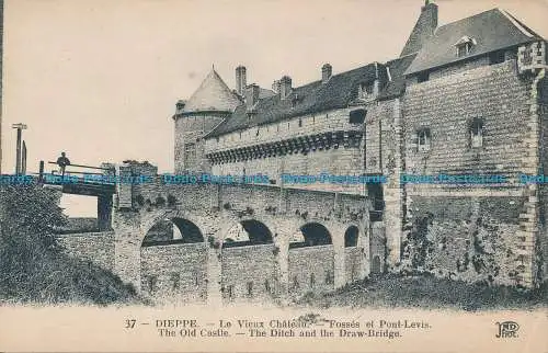 R036664 Dieppe. Das alte Schloss. Der Graben und die Zugbrücke. Neurdein Brüder