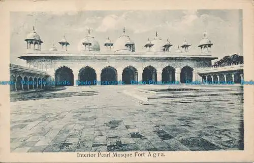 R036991 Innenraum Perle Moschee Fort Agra. H.A. Mirza