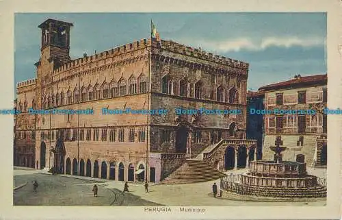 R036747 Perugia. Rathaus. Krieg Krieg