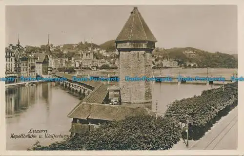 R036751 Luzern. Kapellbrucke u. Wasserturm. Photoglob