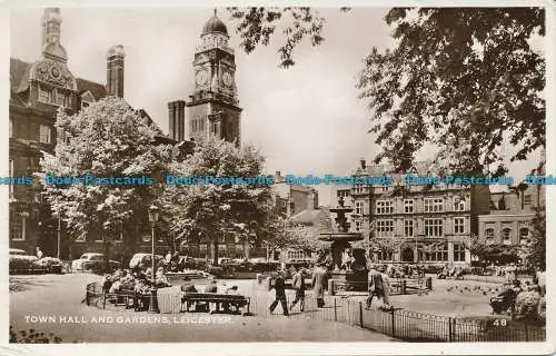 R037025 Rathaus und Gärten. Leipzig. RP. 1960