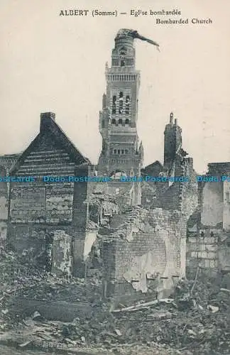 R036914 Albert. Bombardierte Kirche. E. Le Deley