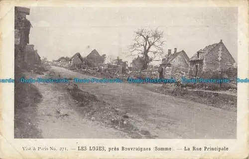 R036927 Les Loges pres Beuvraignes. Die Hauptstraße. Bernard