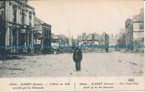 R036932 Albert. Das von den Deutschen verbrannte Rathaus. E. Le Deley