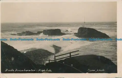 R037180 Bude Brecher. High Tide. Dorn. 1923