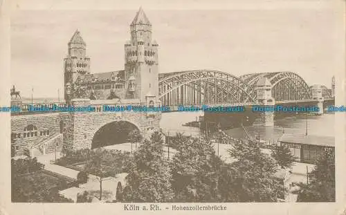 R037205 Koln a. Rh. Hohenzollernbrucke. Leo Kurten