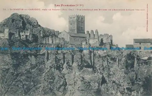 R037855 Die Pyrenäen. St. Martin du Canigou pres le Vernet. Übersicht der Rui