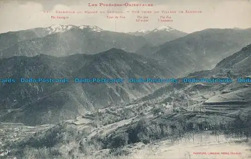 R037856 Die östlichen Pyrenäen. Gesamtes Canigou-Massiv. Aufnahme des Dorfes