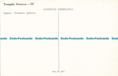 R048109 Graeca Tempel. Ägina. Templum Aphaeae. W. Abel