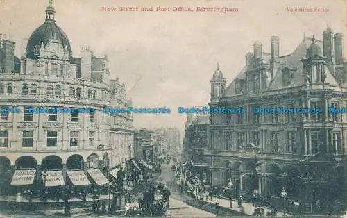 R048678 Neues Straßen- und Postamt. Birmingham. Valentinstag. 1905