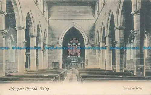 R048694 Newport Kirche. Latzhose. Valentinstag. 1905