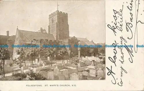 R048155 Folkestone. St. Marys Kirche. E.Nr. 1904