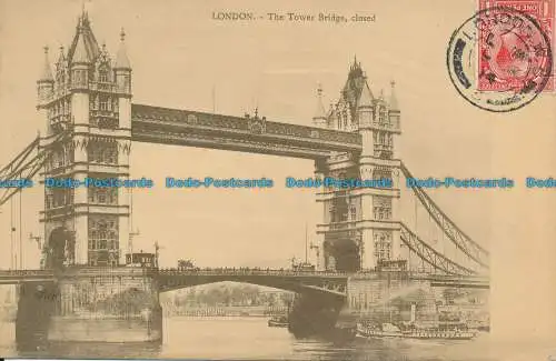 R048728 London. Die Turmbrücke. Geschlossen. 1914