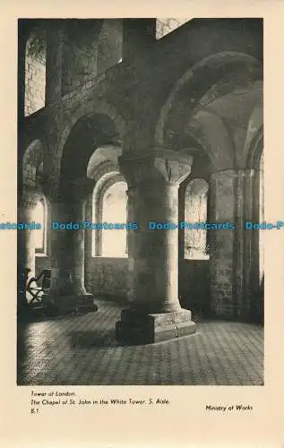 R048250 Tower of London. Die Kapelle St. John im Weißen Turm S. Aisle. Min