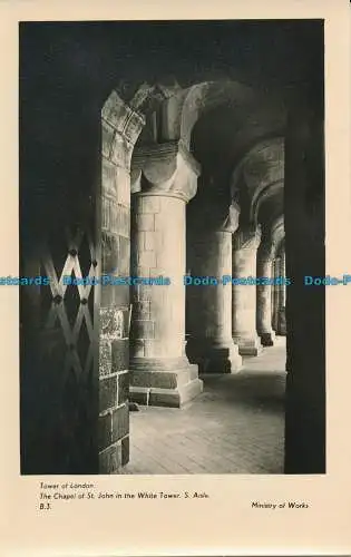 R048251 Tower of London. Die Kapelle St. John im Weißen Turm. S. Aisle. Ich