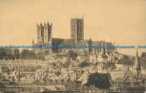 R048863 Lincoln Cathedral von S.W. Photochrom. Sepiatone