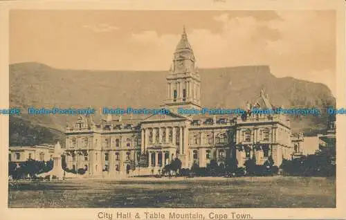 R048330 Rathaus und Tafelberg. Kapstadt