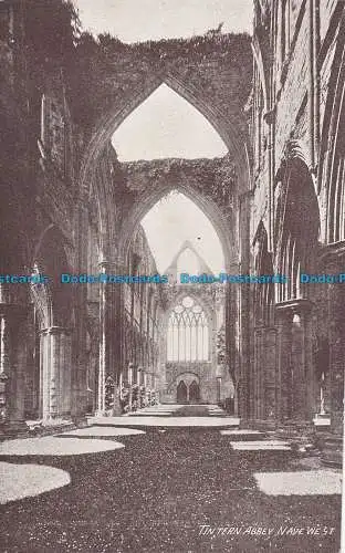 R048359 Tintern Abbey. Schiff West. Photochrom. Sepiatone