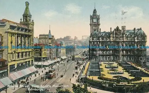 R048900 Princes Street vom Scotts Monument. Edinburgh. 1932