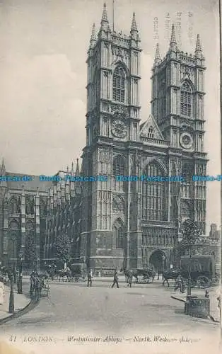 R048924 London. Westminster Abbey. Nordwesten. J. Barriere