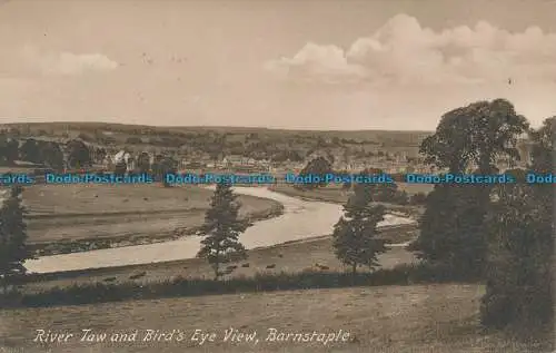 R048412 River Taw und Vogelperspektive. Scheunenstaple. Percival Harris. 1916