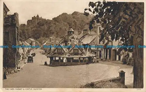 R048417 Der Garnmarkt und das Schloss. Dunster. 1950