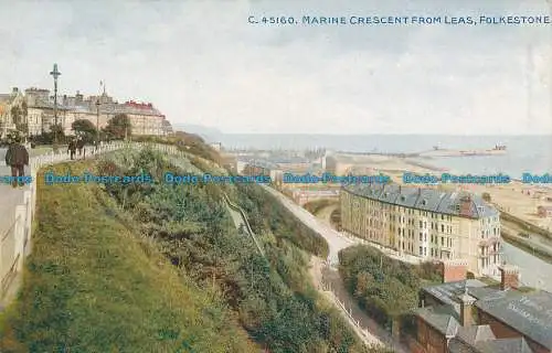 R048969 Marine Crescent von Leas. Folkestone. Photochrom. Celesque. Nr. C.45160