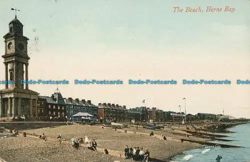 R048985 Der Strand. Herne Bay. Valentinstag. 1910