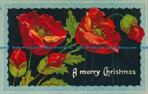 R048460 Frohe Weihnachten. Mohnblumen. 1911