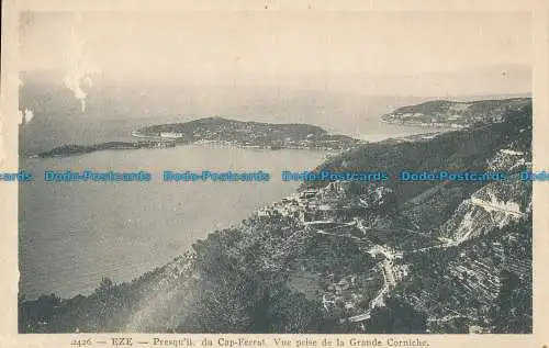 R049085 Eze. Cap Ferrat Presquile. Aufnahme der Grande Corniche. Nr. 2426