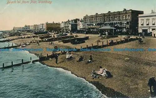 R048568 Strand W. von Pier. Worthing. Valentinstag. 1917