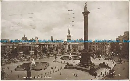 R049119 Trafalgar Square. London. Valentinstag. Foto braun. 1929