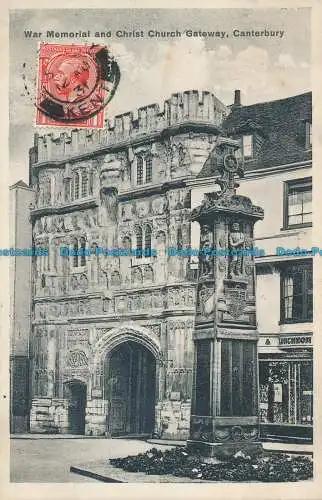 R048590 Kriegsdenkmal und Christ Church Tor. Canterbury. 1931