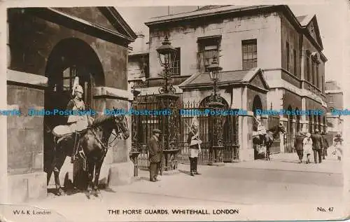 R049149 Die Pferdewache. Whitehall. London. W. und K.Nr. 47. 1922