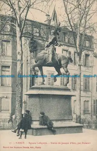 R048628 Nancy. Quadratische Lafayette. Statue von Jeanne d Arc von Fremiet. Zusammengenommen