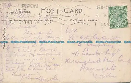 R049165 Brunnenabtei. S.E. Ripon. Valentinstag. 1916