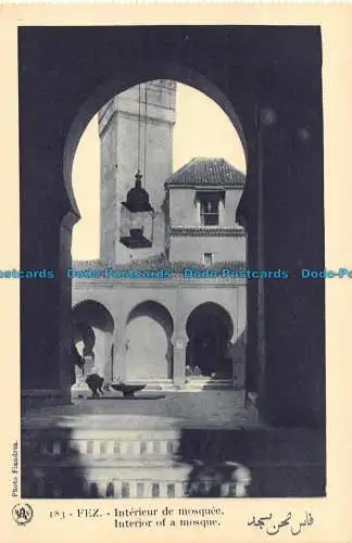 R060045 Fez. Innenraum einer Moschee. Flandrin. Nr. 183