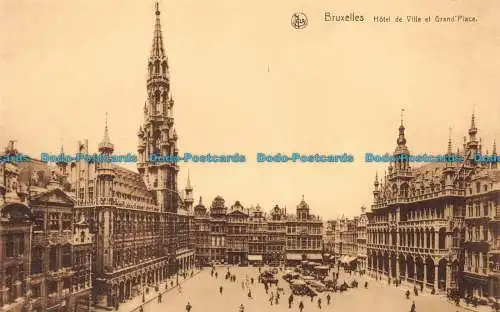 R060154 Brüssel. Rathaus und Grand Place. Ern. Thill. Nels