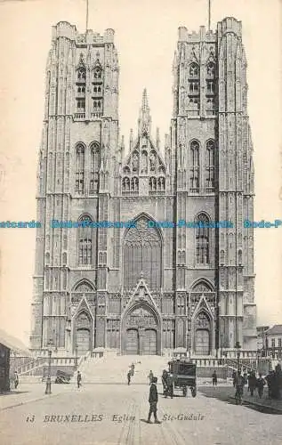 R060519 Brüssel. Kirche Ste Gudule. 1908. B. Hopkins