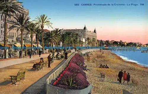 R060379 Cannes. Promenade de la Croisette. Der Strand. Rostan und Munier. Nr. 565