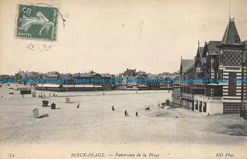 R060754 Berckstrand. Panorama auf den Strand. ND. Nr. 174