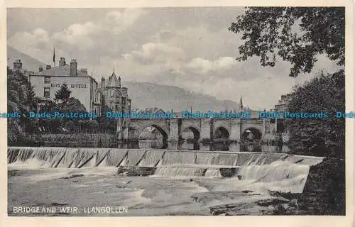 R061928 Brücke und Wehr. Llangollen