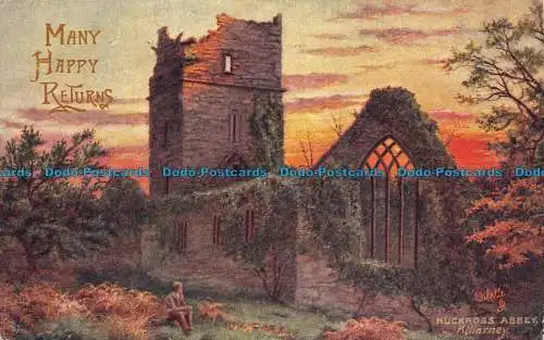 R061374 Muckross Abbey. Killarney. Tuck. Öle. 1909