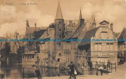 R060842 Brügge. Der Quai du Rosario. Nels. 1906. B. Hopkins