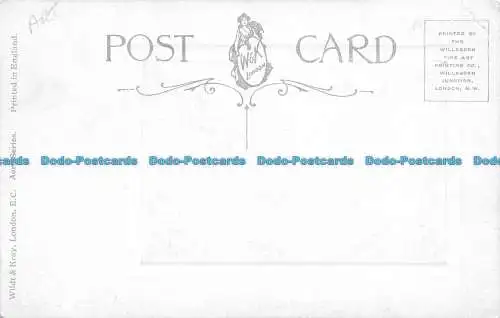 R061968 alte Postkarte. See und Häuser. Wildt und Kray